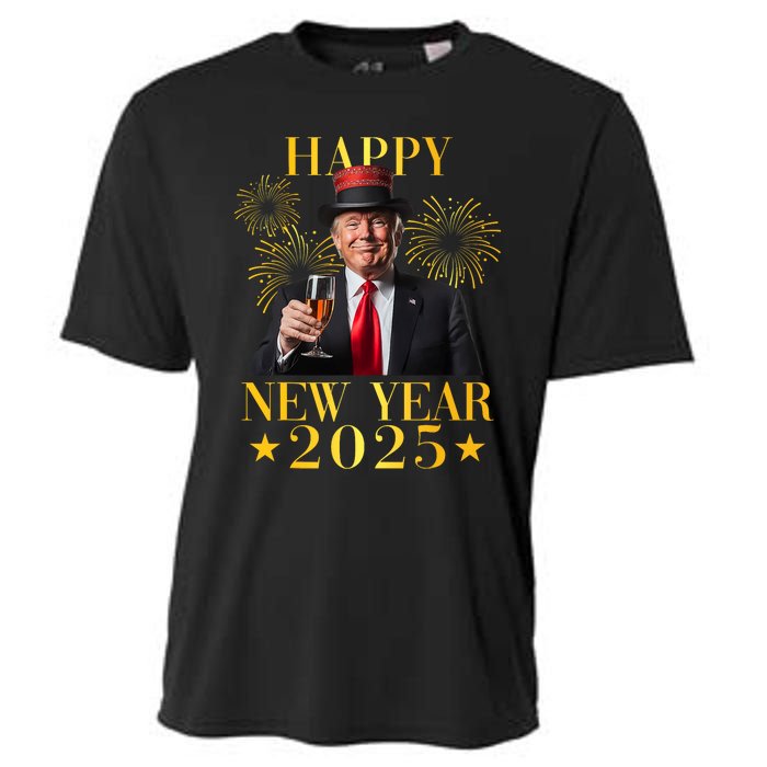 Happy New Year 2025 Funny Trump New Year New America Cooling Performance Crew T-Shirt