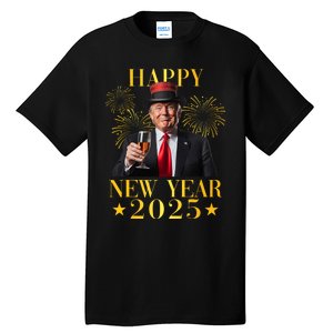 Happy New Year 2025 Funny Trump New Year New America Tall T-Shirt