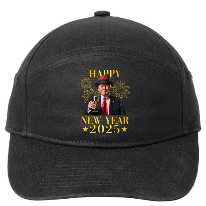 Happy New Year 2025 Funny Trump New Year New America 7-Panel Snapback Hat