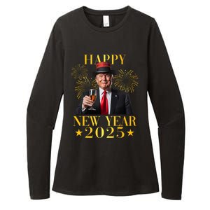 Happy New Year 2025 Funny Trump New Year New America Womens CVC Long Sleeve Shirt