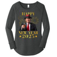 Happy New Year 2025 Funny Trump New Year New America Women's Perfect Tri Tunic Long Sleeve Shirt