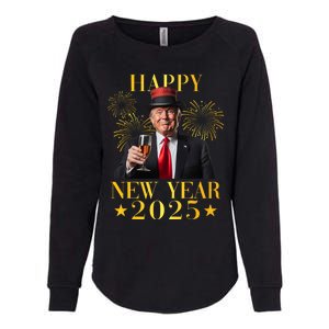 Happy New Year 2025 Funny Trump New Year New America Womens California Wash Sweatshirt