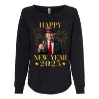 Happy New Year 2025 Funny Trump New Year New America Womens California Wash Sweatshirt