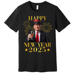 Happy New Year 2025 Funny Trump New Year New America Premium T-Shirt