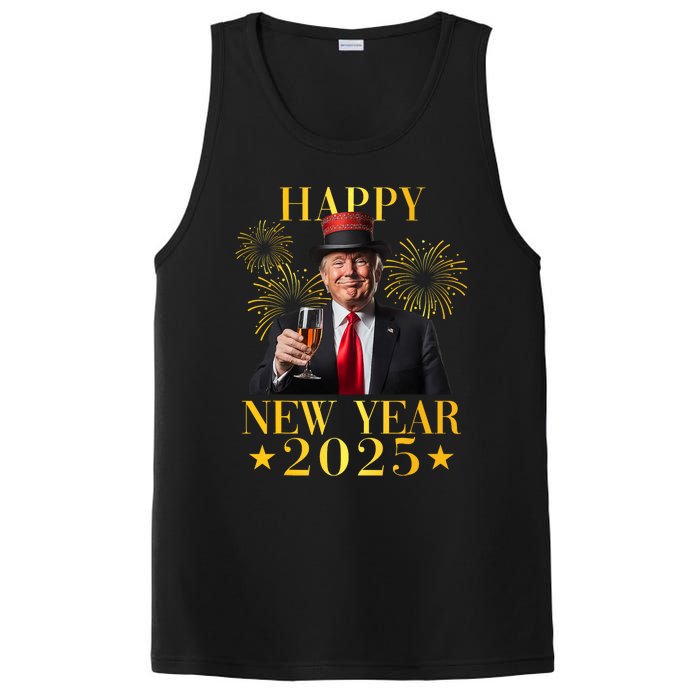 Happy New Year 2025 Funny Trump New Year New America PosiCharge Competitor Tank