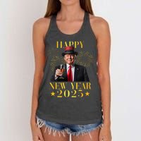 Happy New Year 2025 Funny Trump New Year New America Women's Knotted Racerback Tank