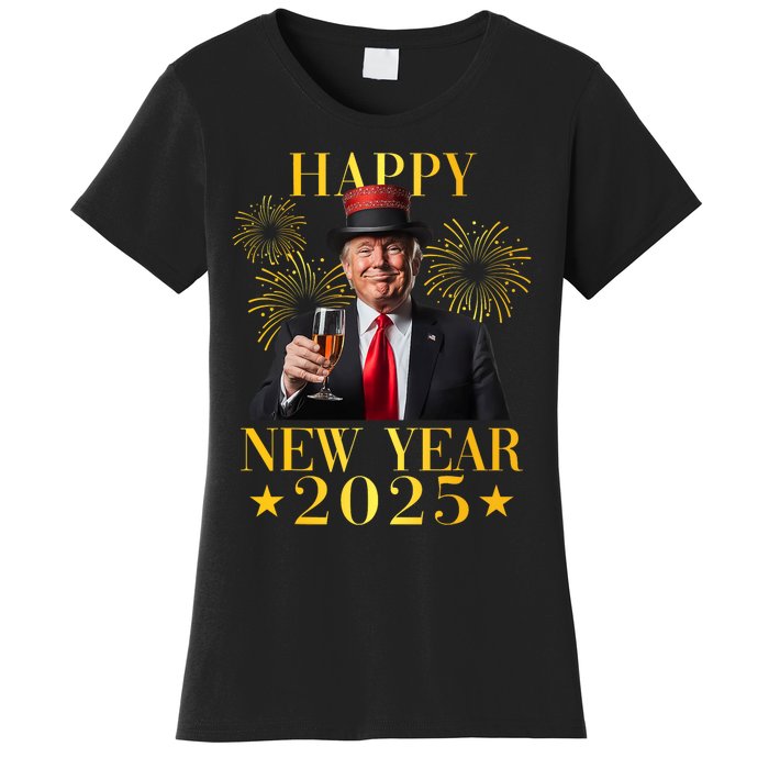 Happy New Year 2025 Funny Trump New Year New America Women's T-Shirt