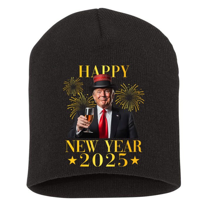 Happy New Year 2025 Funny Trump New Year New America Short Acrylic Beanie