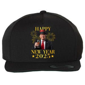 Happy New Year 2025 Funny Trump New Year New America Wool Snapback Cap