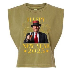 Happy New Year 2025 Funny Trump New Year New America Garment-Dyed Women's Muscle Tee