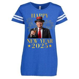 Happy New Year 2025 Funny Trump New Year New America Enza Ladies Jersey Football T-Shirt