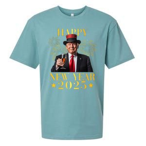 Happy New Year 2025 Funny Trump New Year New America Sueded Cloud Jersey T-Shirt