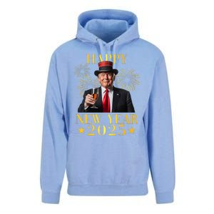 Happy New Year 2025 Funny Trump New Year New America Unisex Surf Hoodie