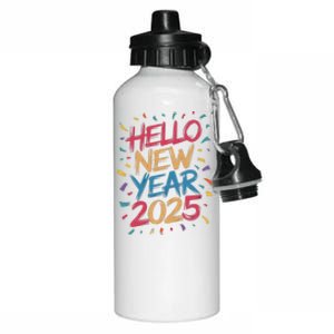 Hello New Year 2025 – Colorful Celebration Vibes Gift Aluminum Water Bottle