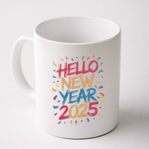 Hello New Year 2025 – Colorful Celebration Vibes Gift Coffee Mug