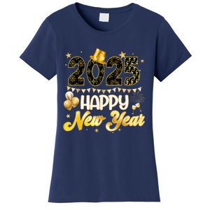 Happy New Year Party 2025 Ballon Family Matching Women's T-Shirt