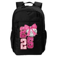 Happy New Year 2025 Disco Ball Coquette Bow Family Daily Commute Backpack