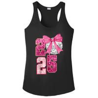 Happy New Year 2025 Disco Ball Coquette Bow Family Ladies PosiCharge Competitor Racerback Tank