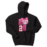 Happy New Year 2025 Disco Ball Coquette Bow Family Kids Hoodie