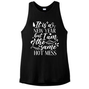 Hilarious New Year Funny Joke Same Hot Mess Cute Gift Ladies PosiCharge Tri-Blend Wicking Tank