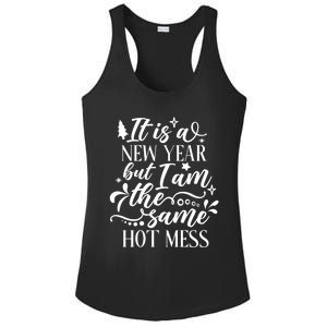 Hilarious New Year Funny Joke Same Hot Mess Cute Gift Ladies PosiCharge Competitor Racerback Tank