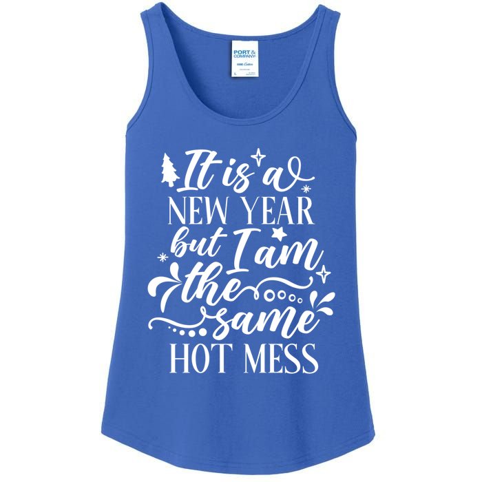 Hilarious New Year Funny Joke Same Hot Mess Cute Gift Ladies Essential Tank