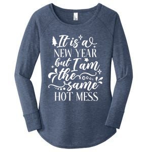 Hilarious New Year Funny Joke Same Hot Mess Cute Gift Women's Perfect Tri Tunic Long Sleeve Shirt