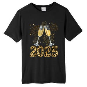 Happy New Year 2025 Champagne Fireworks New Years Eve Party Gift Tall Fusion ChromaSoft Performance T-Shirt