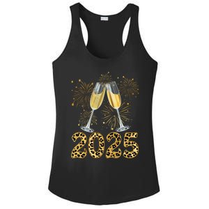 Happy New Year 2025 Champagne Fireworks New Years Eve Party Gift Ladies PosiCharge Competitor Racerback Tank