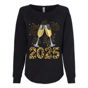 Happy New Year 2025 Champagne Fireworks New Years Eve Party Gift Womens California Wash Sweatshirt