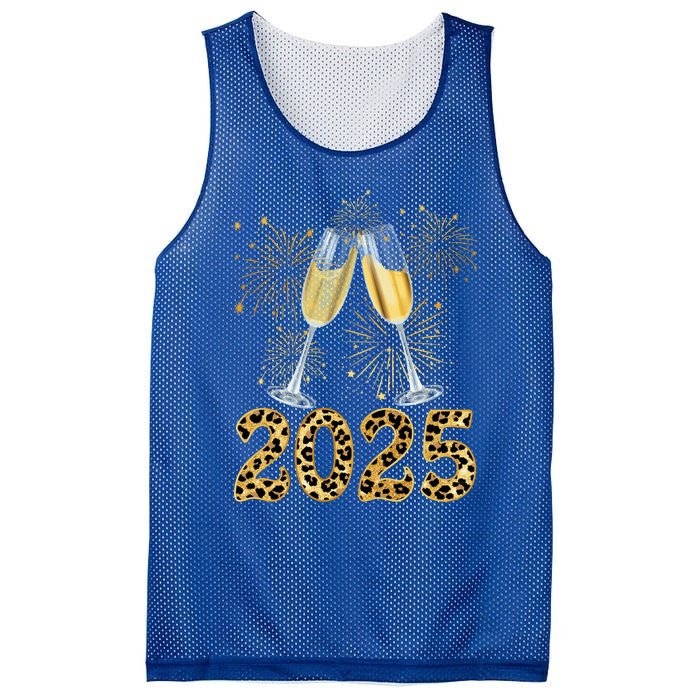 Happy New Year 2025 Champagne Fireworks New Years Eve Party Gift Mesh Reversible Basketball Jersey Tank