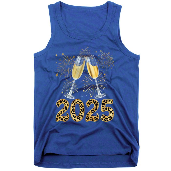 Happy New Year 2025 Champagne Fireworks New Years Eve Party Gift Tank Top