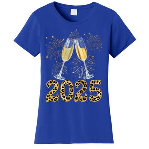 Happy New Year 2025 Champagne Fireworks New Years Eve Party Gift Women's T-Shirt