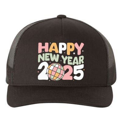 Happy New Year 2025 Holiday Yupoong Adult 5-Panel Trucker Hat