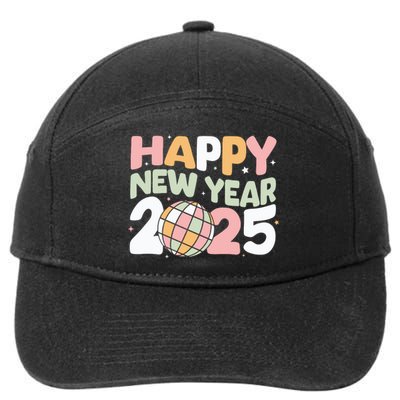 Happy New Year 2025 Holiday 7-Panel Snapback Hat