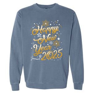 Happy New Year 2025 Confetti Fireworks New Years Eve Party Gift Garment-Dyed Sweatshirt