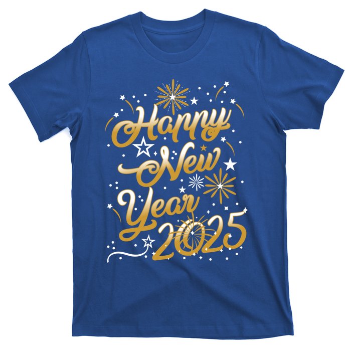 Happy New Year 2025 Confetti Fireworks New Years Eve Party Gift T-Shirt