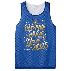 Happy New Year 2025 Confetti Fireworks New Years Eve Party Gift Mesh Reversible Basketball Jersey Tank