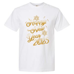 Happy New Year 2025 Confetti Fireworks New Years Eve Party Gift Garment-Dyed Heavyweight T-Shirt