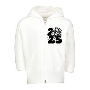 Happy New Year 2025 Toddler Zip Fleece Hoodie