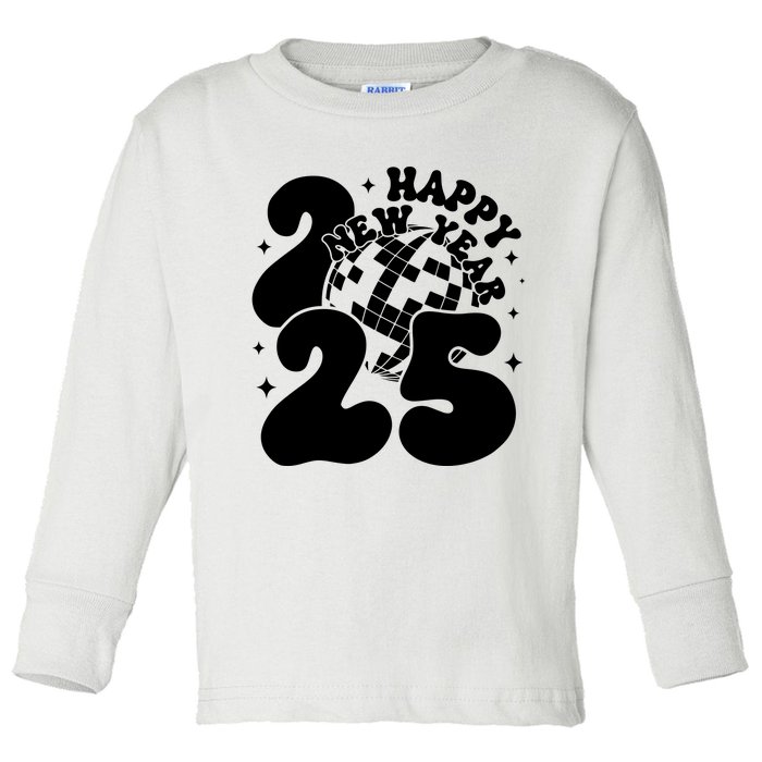 Happy New Year 2025 Toddler Long Sleeve Shirt