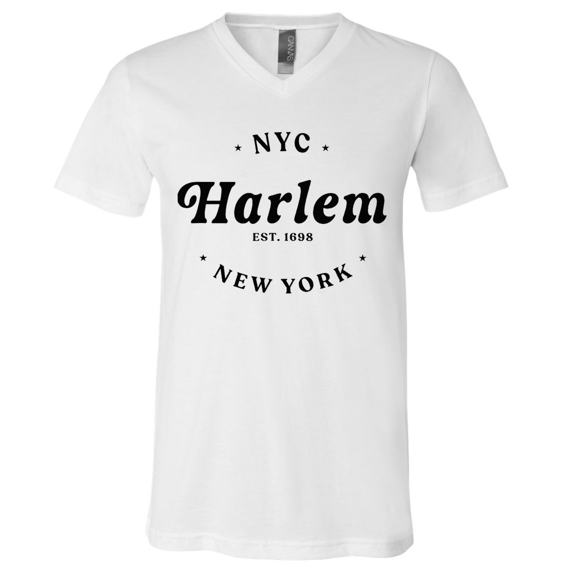 Harlem New York City Nyc Women Retro Harlem V-Neck T-Shirt