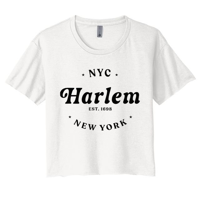 Harlem New York City Nyc Women Retro Harlem Women's Crop Top Tee