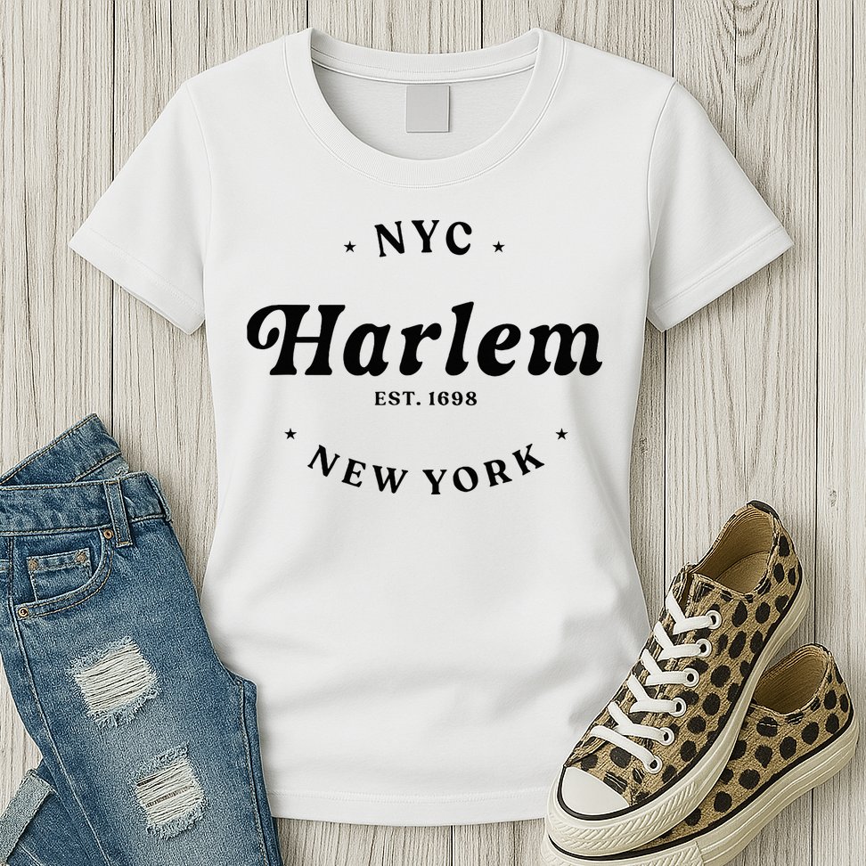 Harlem New York City Nyc Women Retro Harlem Womens T-Shirt