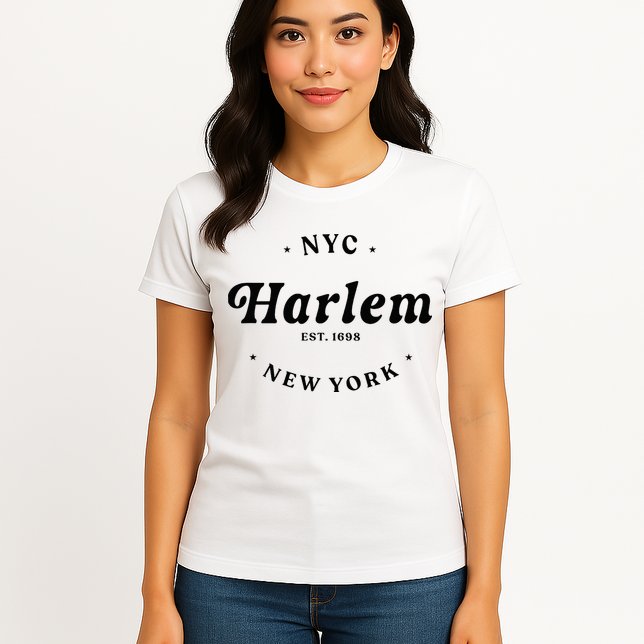 Harlem New York City Nyc Women Retro Harlem Womens T-Shirt