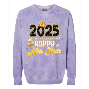 Happy New Year Party 2025 Ballon Family Matching Colorblast Crewneck Sweatshirt