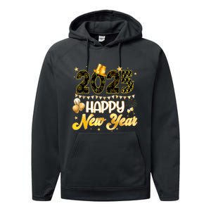 Happy New Year Party 2025 Ballon Family Matching Performance Fleece Hoodie