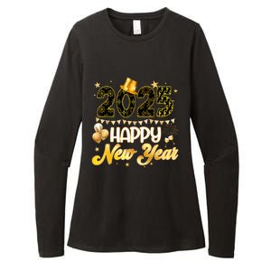 Happy New Year Party 2025 Ballon Family Matching Womens CVC Long Sleeve Shirt