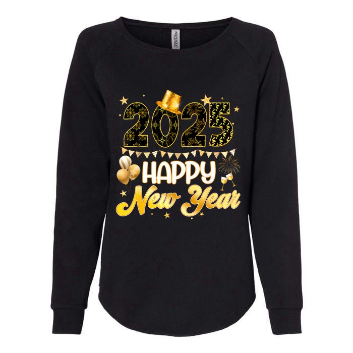 Happy New Year Party 2025 Ballon Family Matching Womens California Wash Sweatshirt