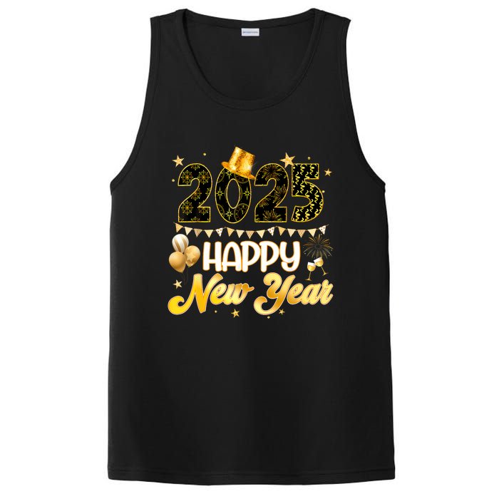 Happy New Year Party 2025 Ballon Family Matching PosiCharge Competitor Tank